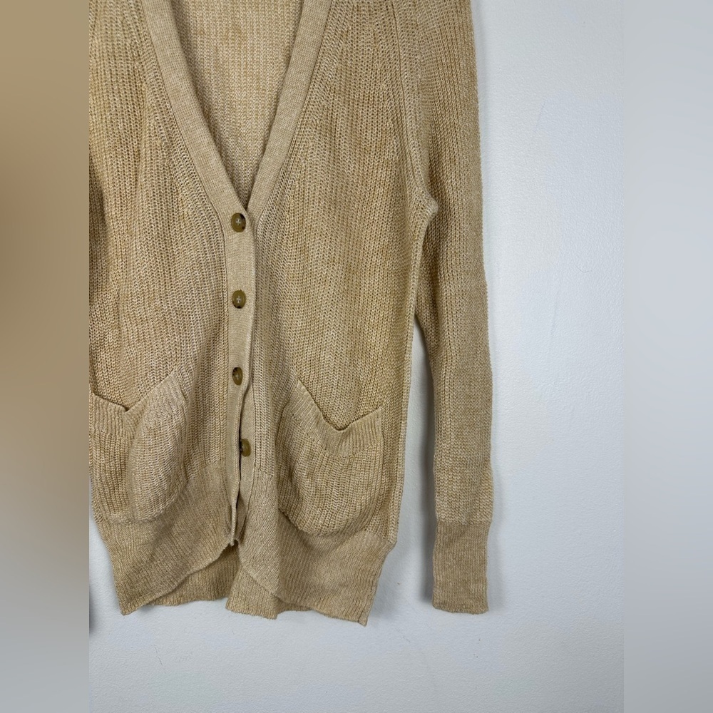 J.Crew Relaxed Cotton-linen Blend Cardigan Knit Breathable Sweater Women’s Sz XS - Picture 5 of 6